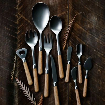 Vietri Albero Wood Flatware Collection In Elm