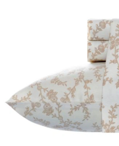 Laura Ashley Victoria Flannel Sheet Set Bedding In Beige
