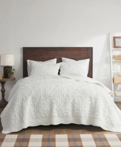 Madison Park Aster Embroidered Coverlet Sets In Ivory