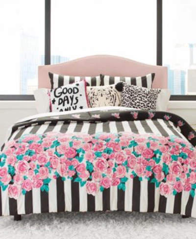 Betsey Johnson Romantic Roses Comforter Sets Bedding In Pastel Pink
