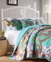 Greenland Home Fashions Nirvana Quilt Set 3 Piece In Teal