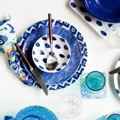 Vietri Santorini Dinnerware Collection In Blue