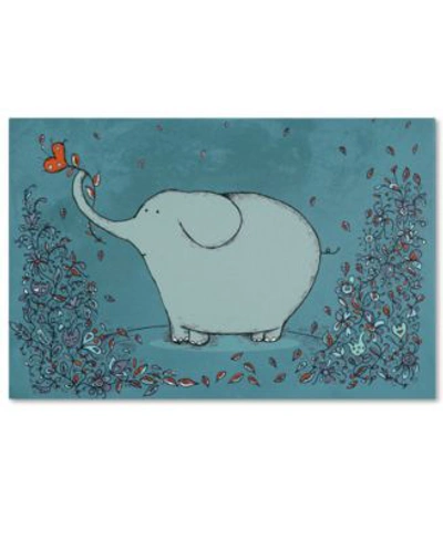 Trademark Global Carla Martell Garden Elephant Canvas Art Print Collection In Multi