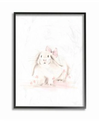 Stupell Industries Baby Bunny With Pink Bow Wall Art Collection In Multi