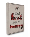 STUPELL INDUSTRIES EAT DRINK BE MERRY TYPOGRAPHY CANVAS WALL ART COLLECTION