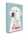STUPELL INDUSTRIES BE SILLY BE KIND BE HONEST LIGHT BLUE POSTER STYLE DOG STRETCHED CANVAS WALL ART COLLECTION