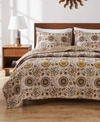 Greenland Home Fashions Andorra Quilt Set 3 Piece In Multi