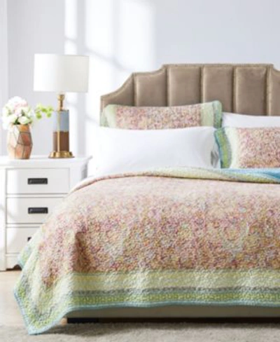 Greenland Home Fashions Palisades Pastel Quilt Set 3 Piece In Multi