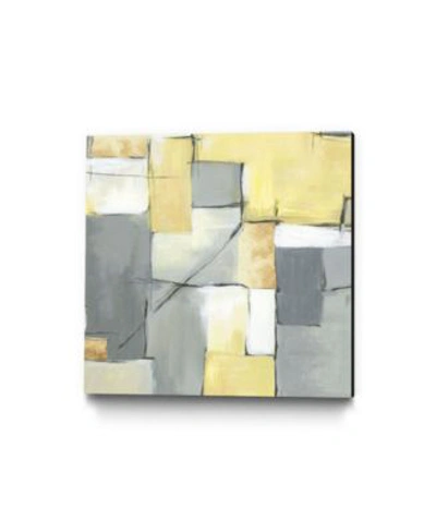 Giant Art Golden Abstract Museum Mounted Canvas Print In Yellow