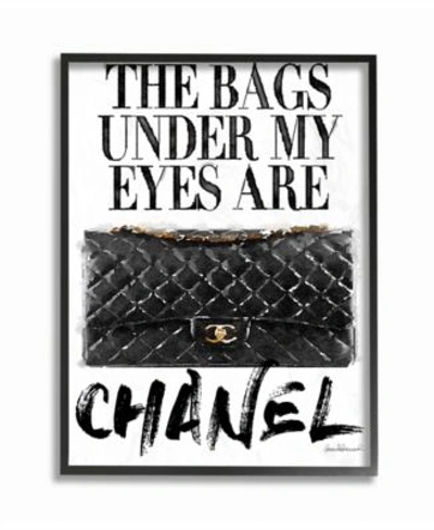 Stupell Industries Glam Bags Under My Eyes Black Bag Art Collection In Multi