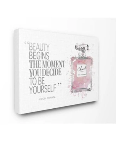 Stupell Industries Beauty Begins Fashion Perfume Art Collection In Multi