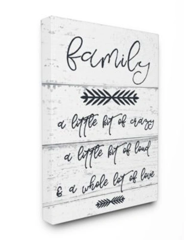 Stupell Industries A Little Crazy Loud Love Family Wall Art Collection In Multi