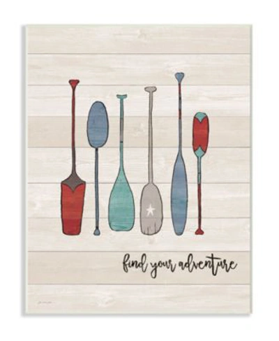 Stupell Industries Find Your Adventure Canoe Paddles Wall Art Collection In Multi
