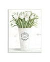 STUPELL INDUSTRIES WHITE TULIP BOUQUET IN PARISIAN VASE FLORAL ARRANGEMENT WALL PLAQUE ART COLLECTION BY CINDY JACOBS