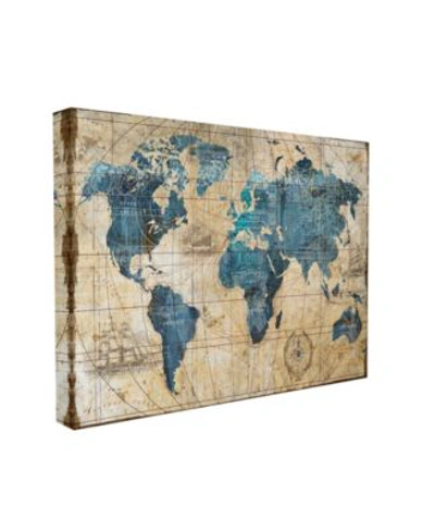 Stupell Industries Vintage Abstract World Map Design Stretched Canvas Wall Art Collection By Art Licensing Studio In Multi-color
