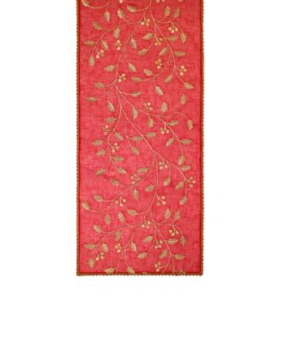 Avanti The  Allover Leaf Collection In Red