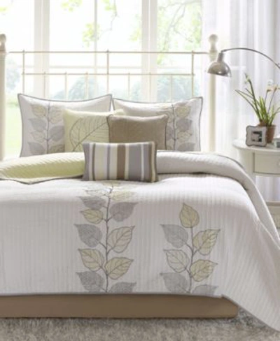 Madison Park Caelie Quilted Coverlet Sets In Yellow