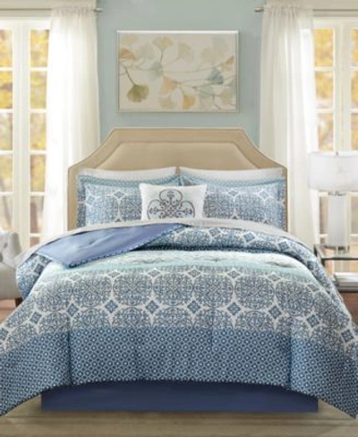 Madison Park Essentials Sybil Coverlet Sets Bedding In Blue