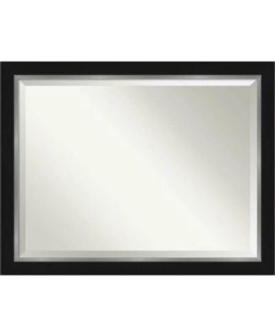 Amanti Art Eva Silver Tone Framed Bathroom Vanity Wall Mirror Collection In Black