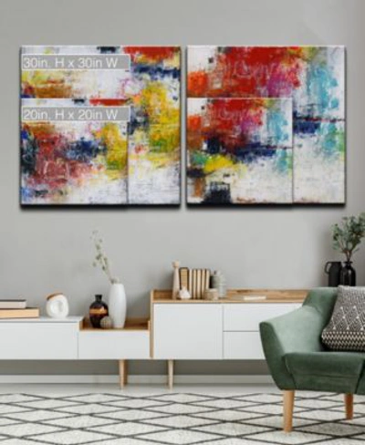 Ready2hangart Red Breeze I Ii 2 Piece Abstract Canvas Wall Art Set Collection In Multi