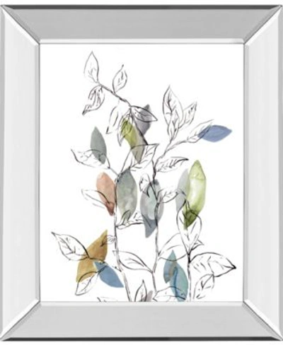 Classy Art Spring Leaves By Meyers R. Mirror Framed Print Wall Art Collection In Blue