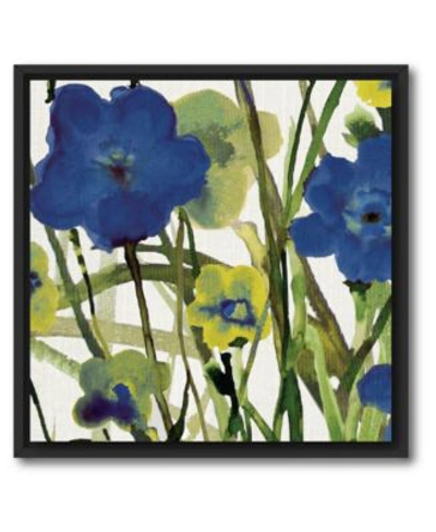 Courtside Market Picking Flowers I Canvas Wall Art With Float Moulding Collection In Multi