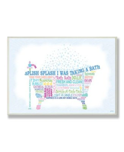 Stupell Industries Home Decor Splish Splash Typography Bathroom Art Collection In Multi