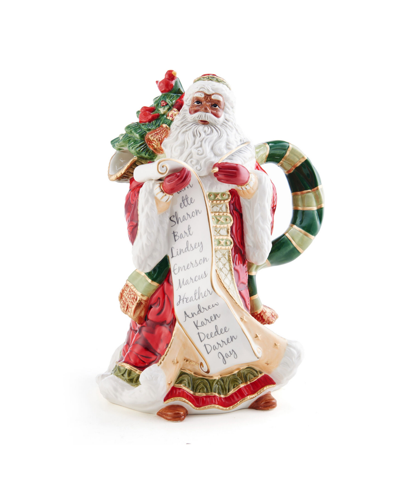Fitz And Floyd Holiday Home African American Santa Pitcher In Assorted