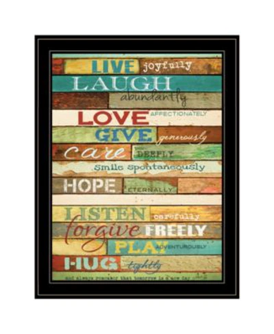 Trendy Decor 4u Live Joyfully By Marla Rae Ready To Hang Framed Print Collection In Multi