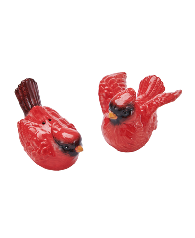 Fitz And Floyd Chalet Cardinal Salt And Pepper Shaker, Set Of 2 In Assorted