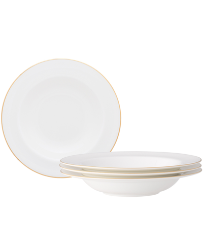 Noritake Accompanist Set Of 4 Soup Bowls In White