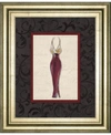 Classy Art Fashion Dress By Susan Osbourne Framed Print Wall Art Collection In Red