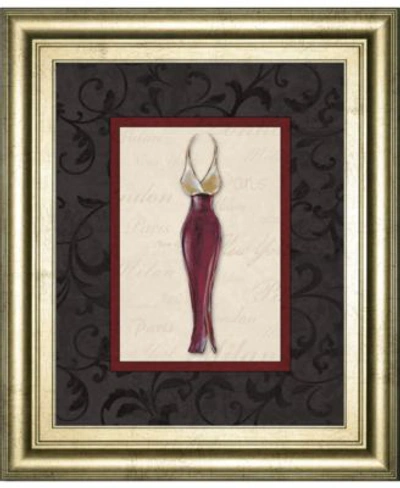 Classy Art Fashion Dress By Susan Osbourne Framed Print Wall Art Collection In Red