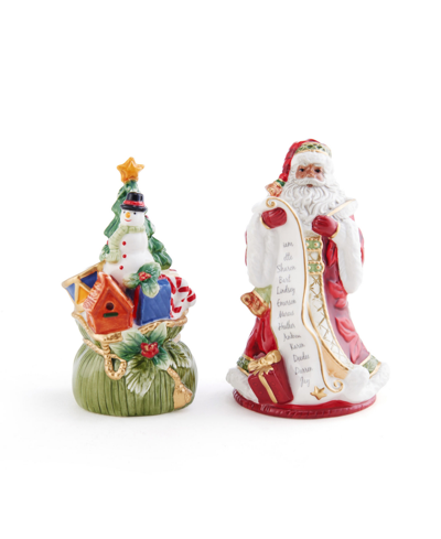 Fitz And Floyd Holiday Home African American Salt And Pepper Shaker, Set Of 2 In Assorted