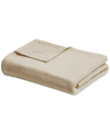 Madison Park Freshspun Cotton Basketweave Twin Blanket Bedding In Natural