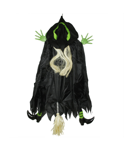 Northlight Crashed Wicked Witch Hanging Halloween Decoration, 4.5' In Black