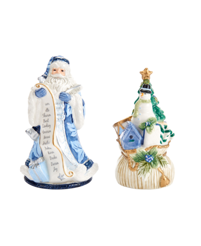 Fitz And Floyd Holiday Home Salt And Pepper Shaker, Set Of 2 In Assorted