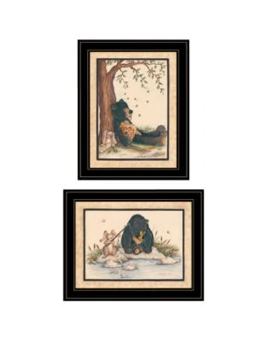 Trendy Decor 4u Gone Fishing 2 Piece Vignette By Mary June Frame Collection In Multi