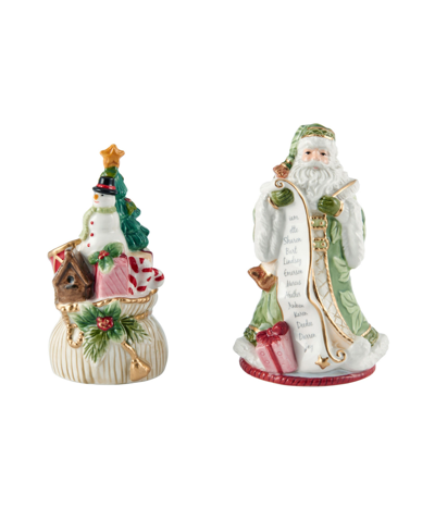 Fitz And Floyd Holiday Home Salt And Pepper Shaker, Set Of 2 In Assorted