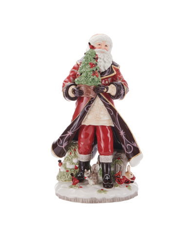 Fitz And Floyd Chalet Santa Figurine In Assorted