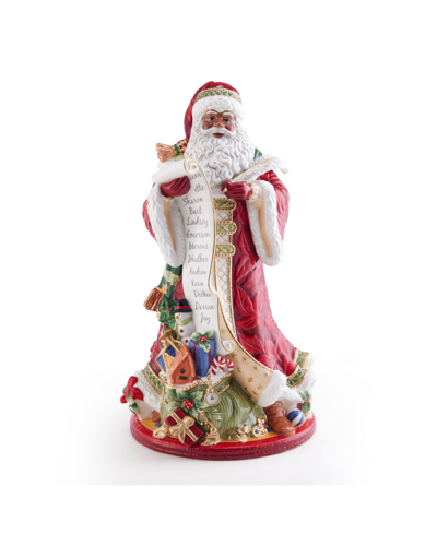 Fitz And Floyd Holiday Home African American Santa Figurine In Assorted