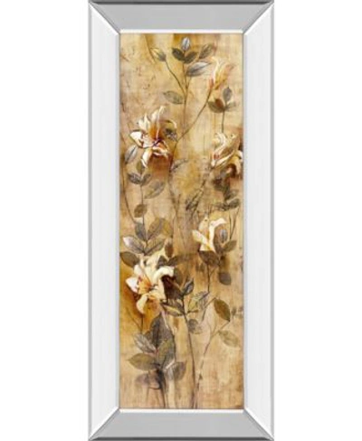 Classy Art Candlelight Lilies By Douglas Mirror Framed Print Wall Art Collection In Tan