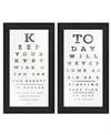 TRENDY DECOR 4U EYE CHARTS 2 PIECE VIGNETTE BY MARLA RAE FRAME COLLECTION