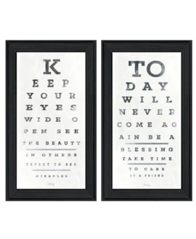 Trendy Decor 4u Eye Charts 2 Piece Vignette By Marla Rae Frame Collection In Multi