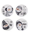 FITZ AND FLOYD FITZ AND FLOYD SNOW DAYS PARTY PLATES, SET OF 4