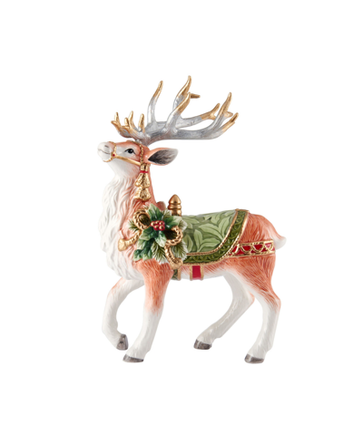 Fitz And Floyd Holiday Home Deer Figurine In Assorted