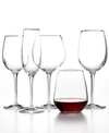 LUIGI BORMIOLI CRESCENDO GLASSWARE SETS OF 4 COLLECTION