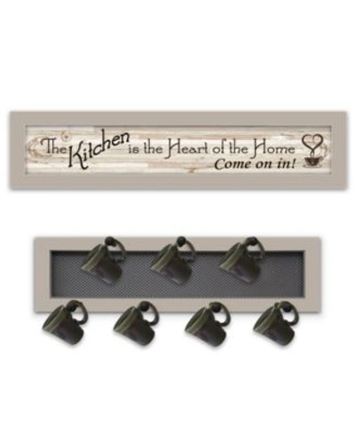 Trendy Decor 4u The Kitchen Vignette 2 Piece Vignette With 7 Peg Mug Rack By Millwork Engineering Collection In Multi