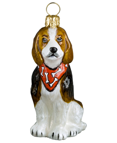 Joy To The World Beagle With A Bandana Ornament In Multi