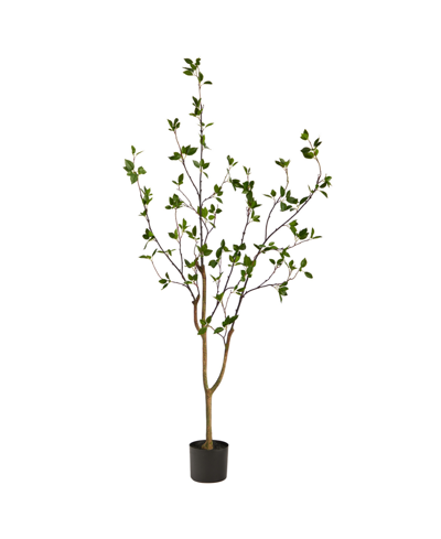 Nearly Natural Minimalist Citrus Artificial Tree, 5' In Green